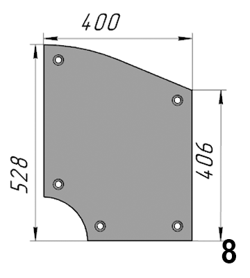 Р-505 (JB3000D.3-2; 1100014596) Торцевой бронелист NFLG